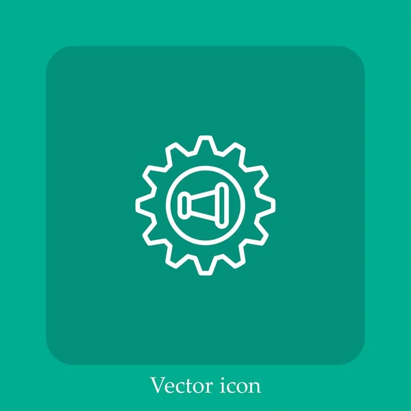 Management Vektor Symbol Lineare Icon Line Mit Editierbarem Strich — Stockvektor