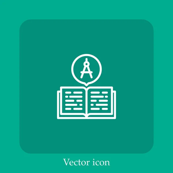 Architect Vector Icon Lineare Icon Line Mit Editierbarem Strich — Stockvektor