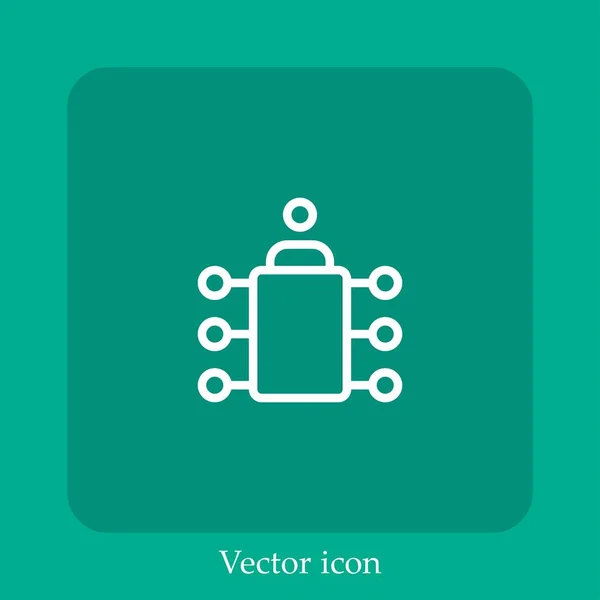 Placa Ícone Vetor Linear Icon Line Com Curso Editável — Vetor de Stock