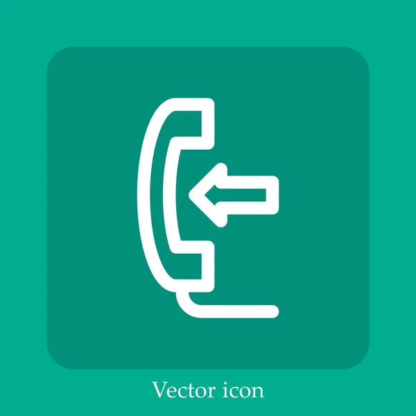 Ruft Das Vektorsymbol Linear Icon Line Mit Editierbarem Strich Auf — Stockvektor