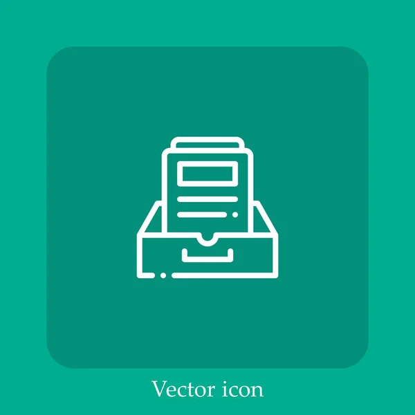 Dokumentiert Das Vektorsymbol Linear Icon Line Mit Editierbarem Strich — Stockvektor