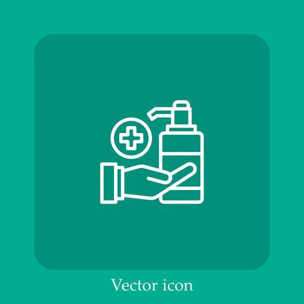 Handwäsche Vektor Symbol Lineare Icon Line Mit Editierbarem Strich — Stockvektor