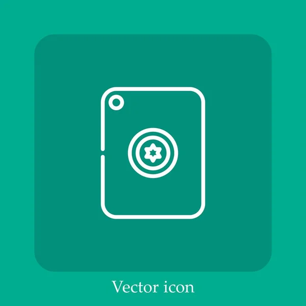 Espejo Icono Vector Icon Line Lineal Con Carrera Editable — Vector de stock