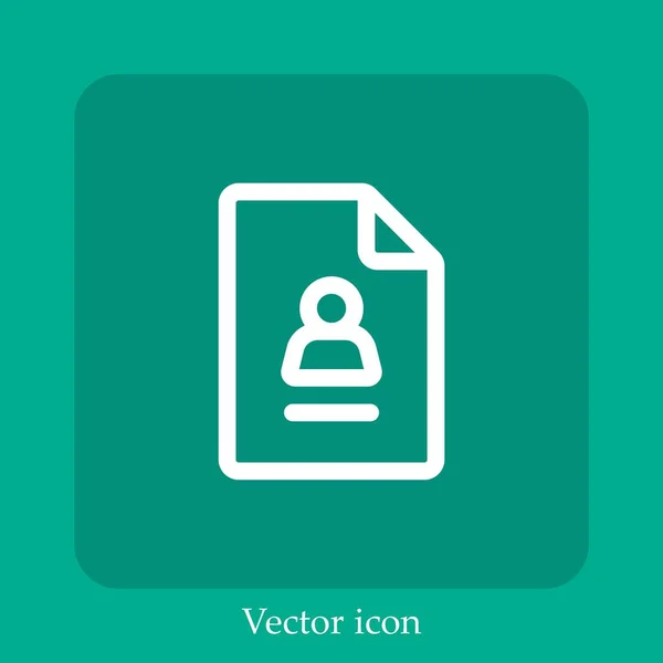 Papiervektorsymbol Lineare Icon Line Mit Editierbarem Strich — Stockvektor