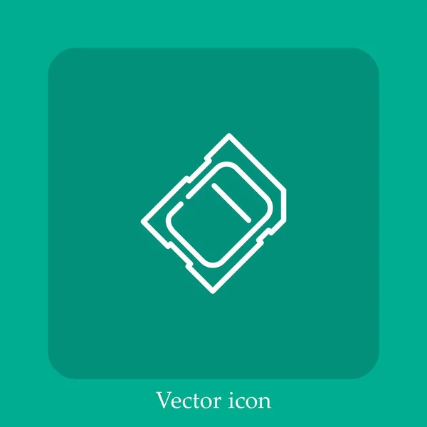 Icono Vector Fotografía Icono Lineal Línea Con Carrera Editable — Vector de stock