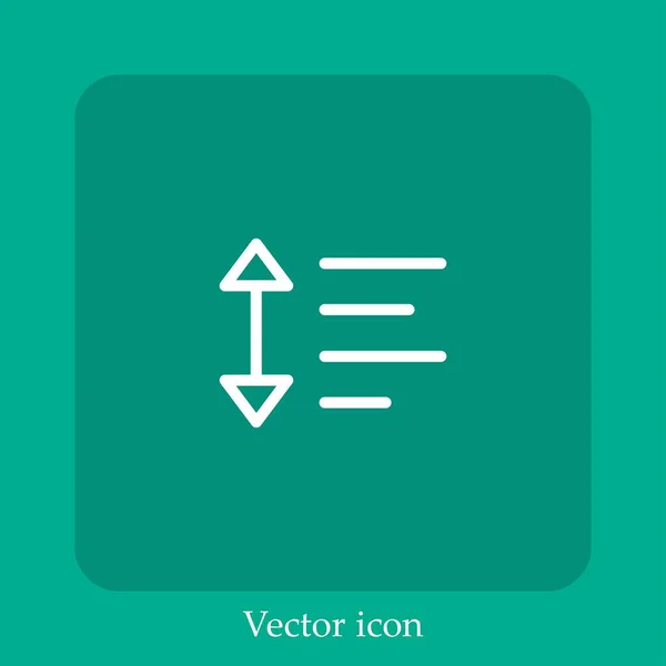 Spacing Vector Icon Linear Icon Line Editable Stroke — Stock Vector