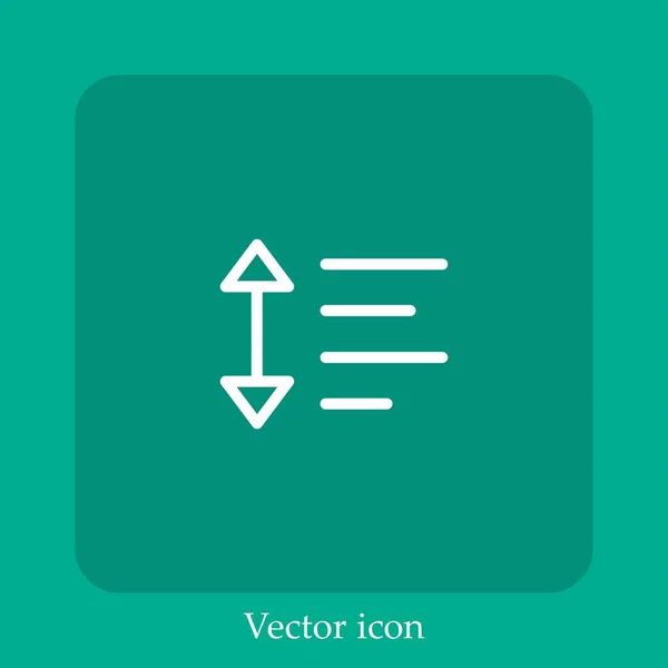 间距矢量图标线性图标 具有可编辑笔划的行 — 图库矢量图片
