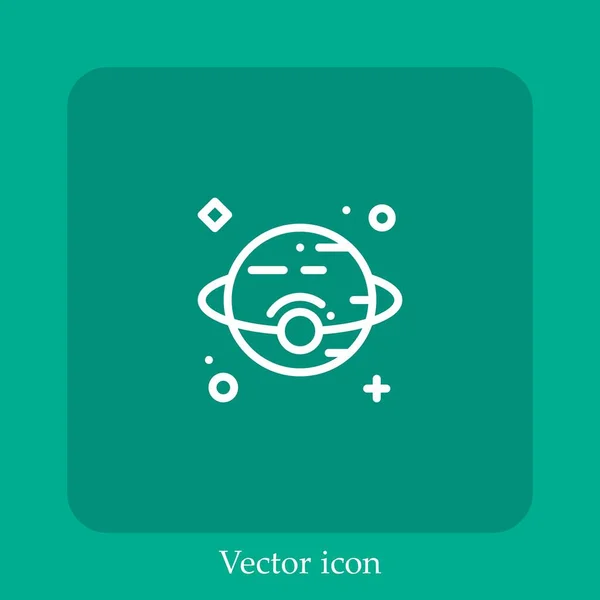 Ícone Vetorial Venus Linear Icon Line Com Curso Editável — Vetor de Stock