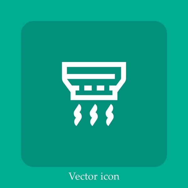 Ícone Vetor Alarme Linear Icon Line Com Curso Editável — Vetor de Stock