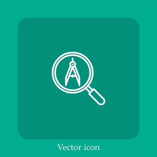 Architect Vector Icon Linear Icon Line Editable Stroke — Stock Vector