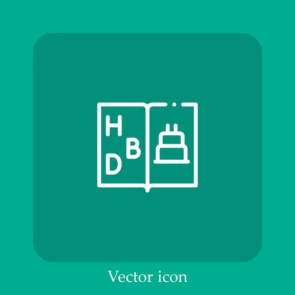 Ícone Vetor Aniversário Linear Icon Line Com Curso Editável — Vetor de Stock