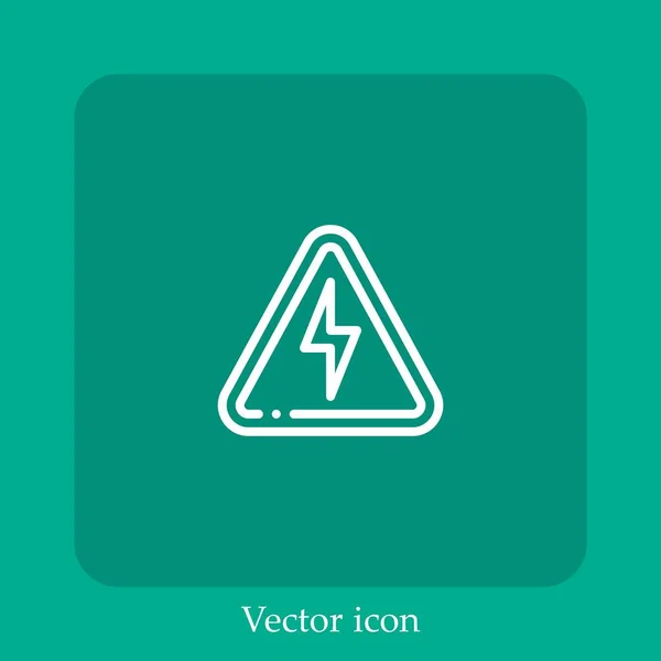 Gefahrenvektorsymbol Linear Icon Line Mit Editierbarem Strich — Stockvektor