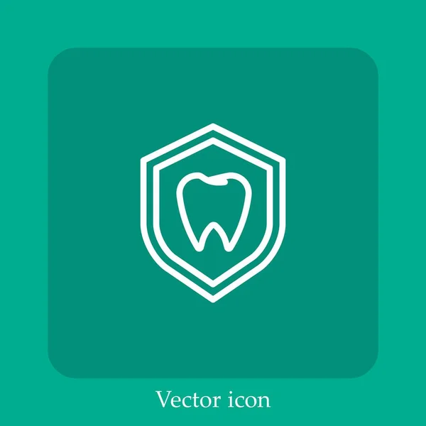 Ícone Vetorial Dentista Linear Icon Line Com Curso Editável —  Vetores de Stock