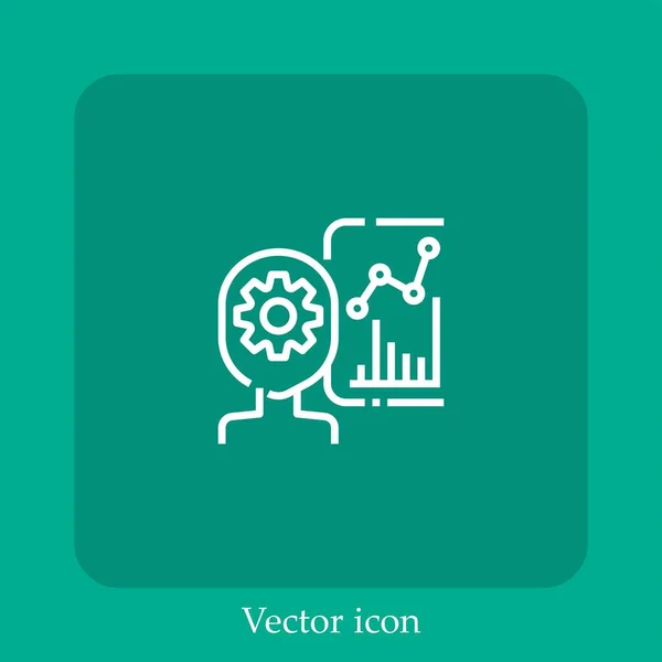Производственный Векторный Значок Linear Icon Line Редактируемым Ходом — стоковый вектор