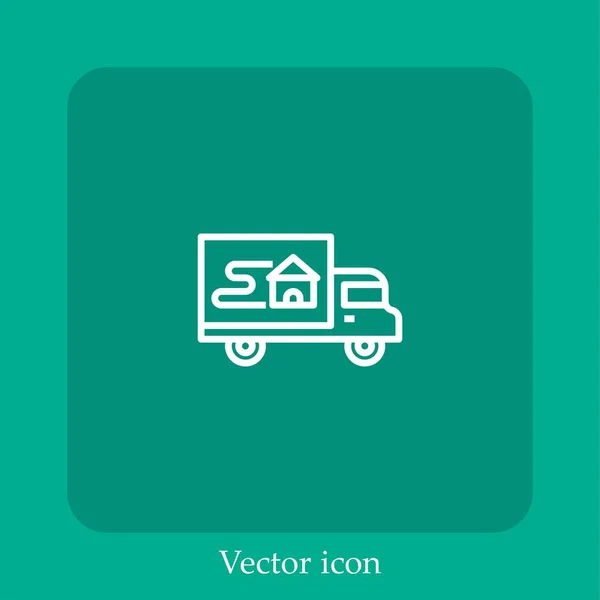 Wohn Vektor Symbol Lineare Icon Line Mit Editierbarem Strich — Stockvektor