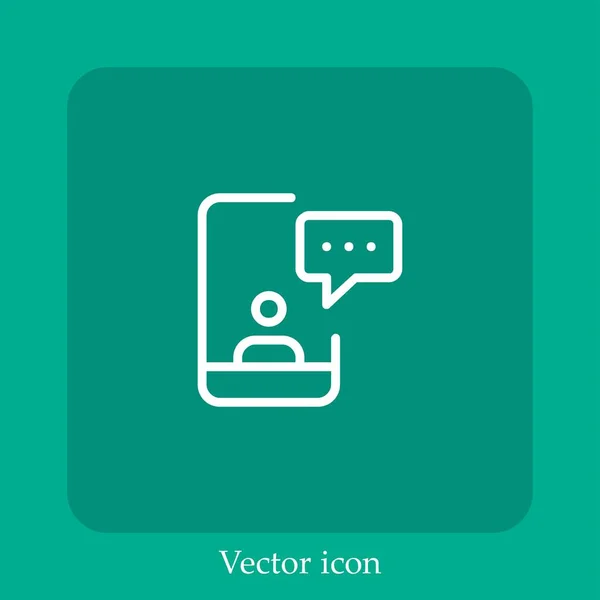 Smartphone Vektor Symbol Lineare Icon Line Mit Editierbarem Strich — Stockvektor