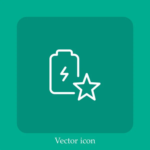 Icono Vector Estrella Icon Line Lineal Con Carrera Editable — Archivo Imágenes Vectoriales