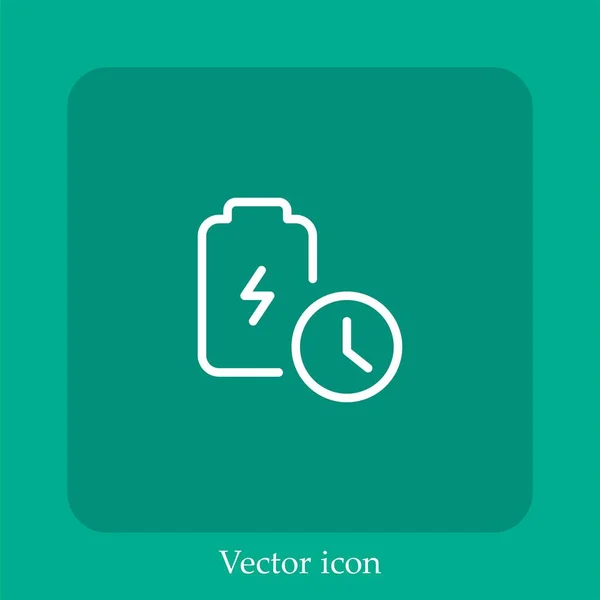Verzögerungsvektorsymbol Lineare Icon Line Mit Editierbarem Strich — Stockvektor