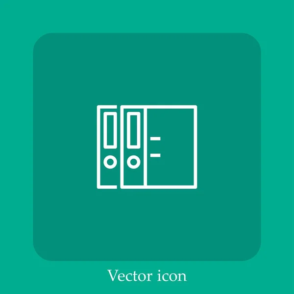 Icône Vectorielle Fichier Icône Linéaire Ligne Avec Trait Modifiable — Image vectorielle