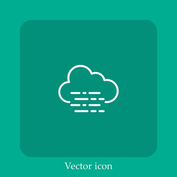Foog Icono Vectorial Icon Line Lineal Con Carrera Editable — Vector de stock