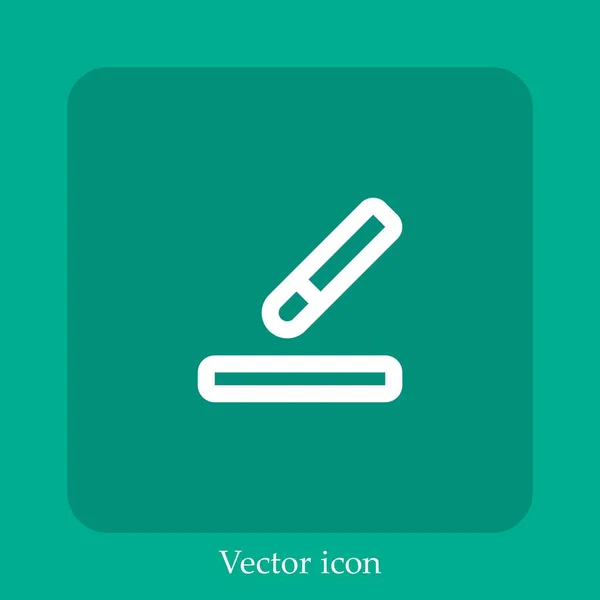 Resalte Icono Vectorial Icono Lineal Línea Con Carrera Editable — Vector de stock