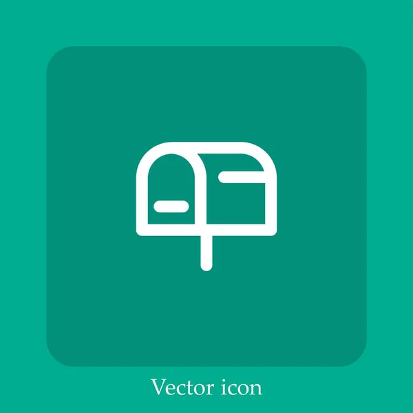 Иконка Вектора Почтового Ящика — стоковый вектор