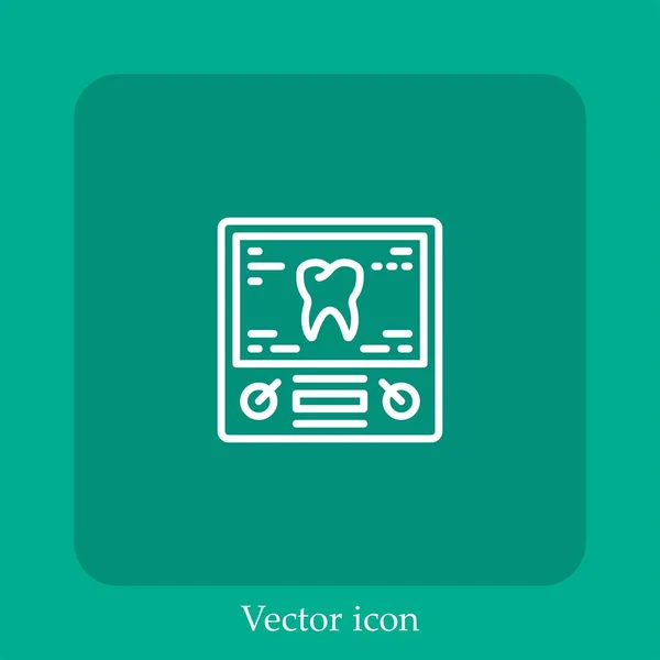 Orthopantomogramm Vektorsymbol Lineare Icon Line Mit Editierbarem Strich — Stockvektor