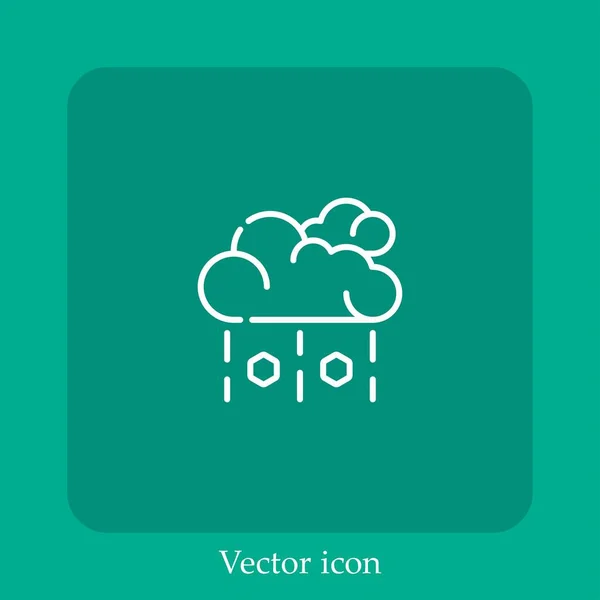 Sleet Vektor Icon Lineare Icon Line Mit Editierbarem Strich — Stockvektor