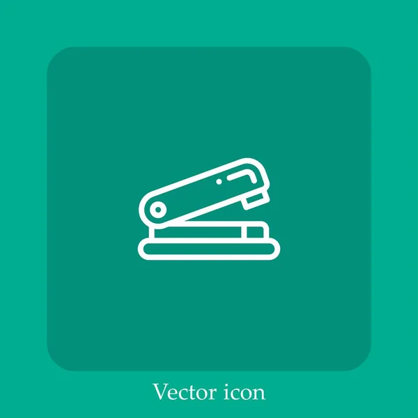 Hefter Entferner Vektor Symbol Lineare Icon Line Mit Editierbarem Strich — Stockvektor