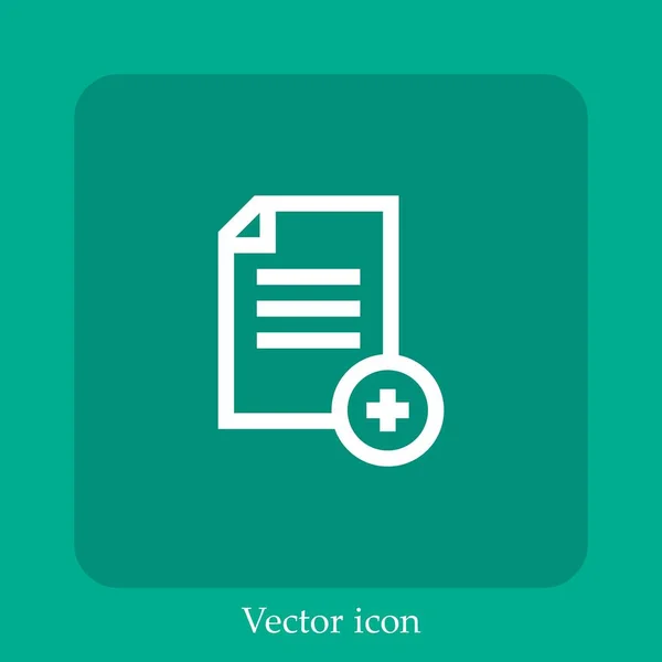 Dateivektorsymbol Lineare Icon Line Mit Editierbarem Strich Hinzufügen — Stockvektor