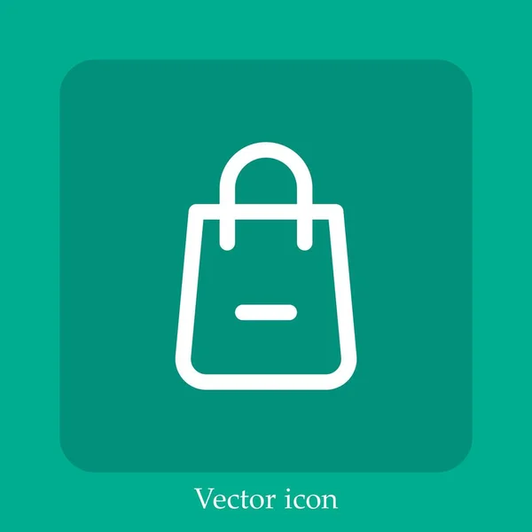 Bag Vector Icon Lineare Icon Line Mit Editierbarem Strich — Stockvektor