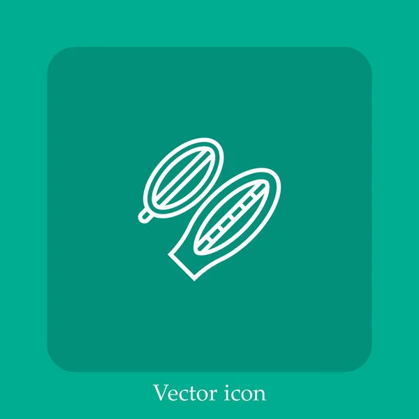 Haarclip Vektor Symbol Lineare Icon Line Mit Editierbarem Strich — Stockvektor