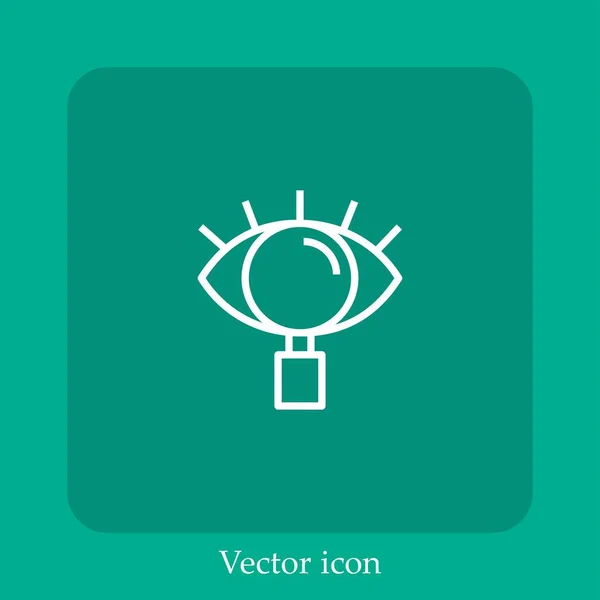 Insight Vetor Ícone Linear Icon Line Com Curso Editável —  Vetores de Stock