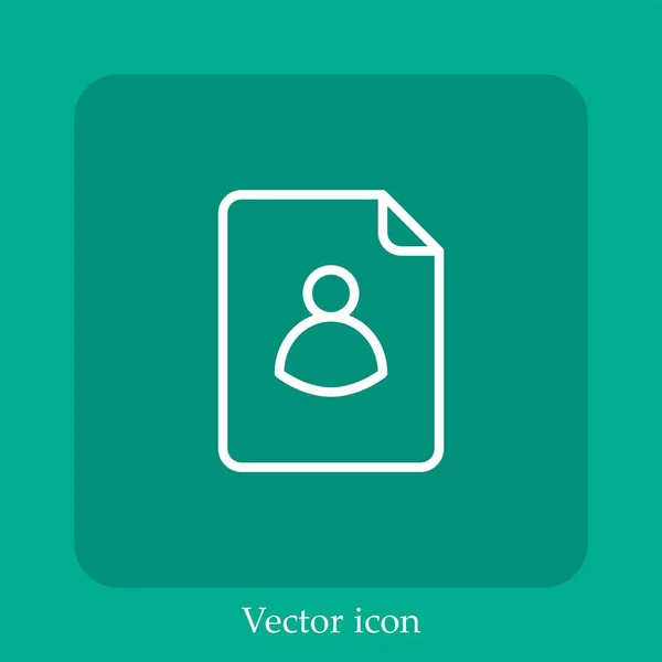 Иконка Вектора Персонального Файла — стоковый вектор