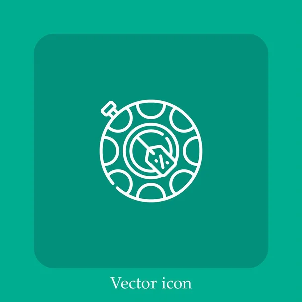 Ícone Vetor Anel Natação Icon Line Linear Com Curso Editável — Vetor de Stock