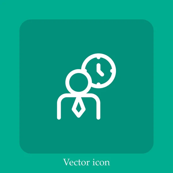 Zeitmanagement Vektor Symbol Lineare Icon Line Mit Editierbarem Strich — Stockvektor