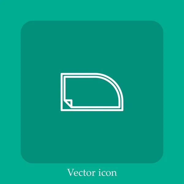 Ícono Vector Tinte Icon Line Lineal Con Carrera Editable — Vector de stock