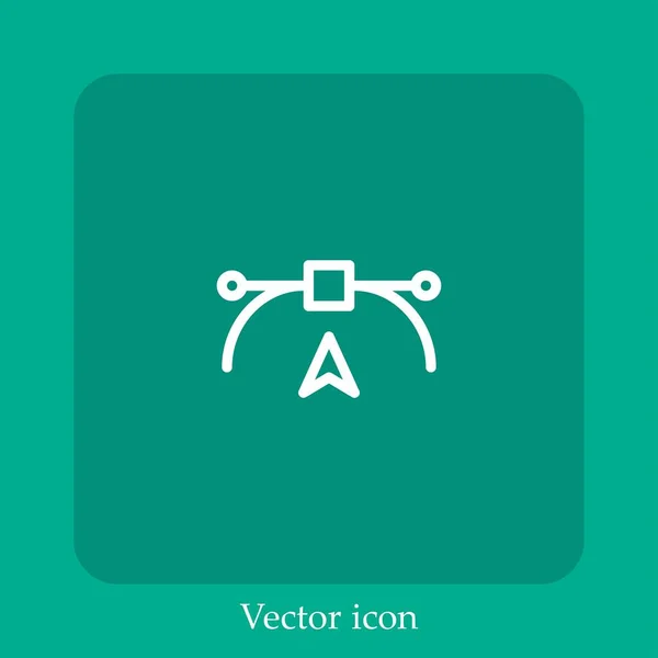 Vetor Ícone Vetor Linear Icon Line Com Curso Editável — Vetor de Stock