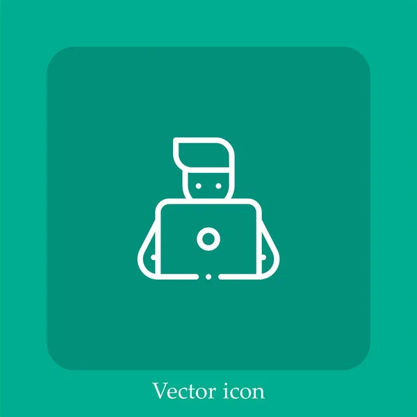 Arbeitsvektorsymbol Lineare Icon Line Mit Editierbarem Strich — Stockvektor
