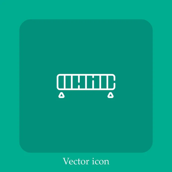 Paleta Colores Icono Vectorial Icon Line Lineal Con Carrera Editable — Vector de stock