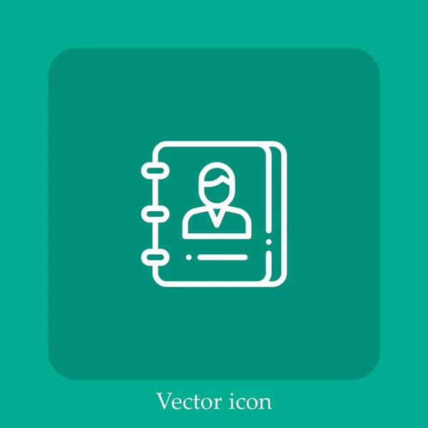 Mitarbeiter Vektor Symbol Lineare Icon Line Mit Editierbarem Strich — Stockvektor