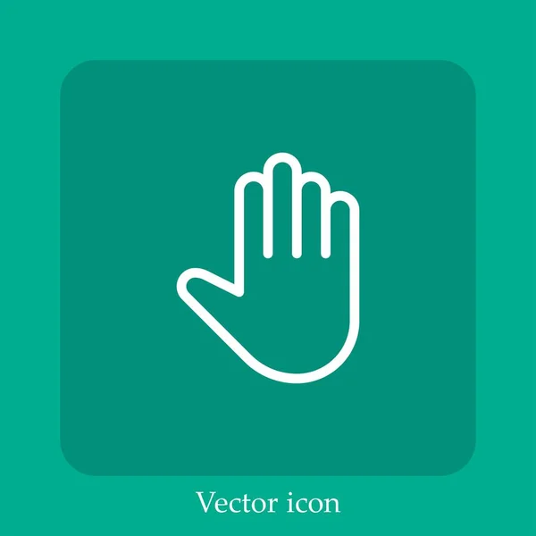 Mantener Icono Vector Icon Line Lineal Con Carrera Editable — Vector de stock