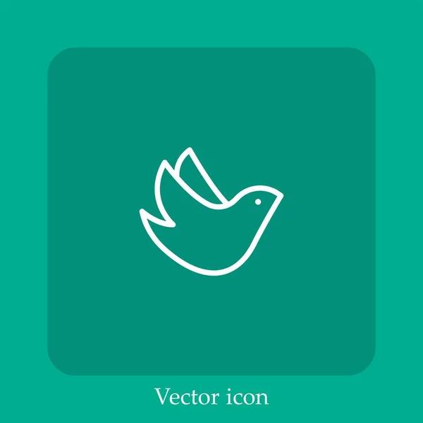 Ícone Vetor Fantasma Santo Linear Icon Line Com Curso Editável — Vetor de Stock