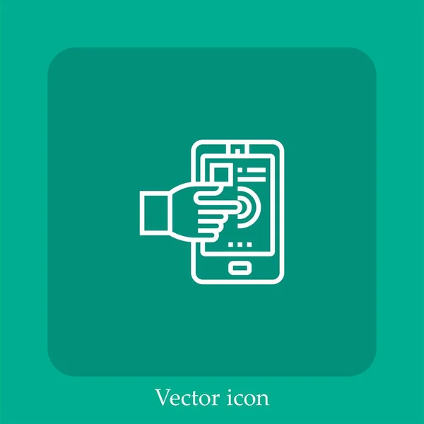 Interaktives Vektorsymbol Lineare Icon Line Mit Editierbarem Strich — Stockvektor