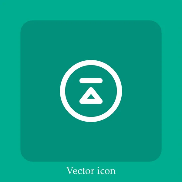 Ícone Vetorial Pausa Linear Icon Line Com Curso Editável — Vetor de Stock