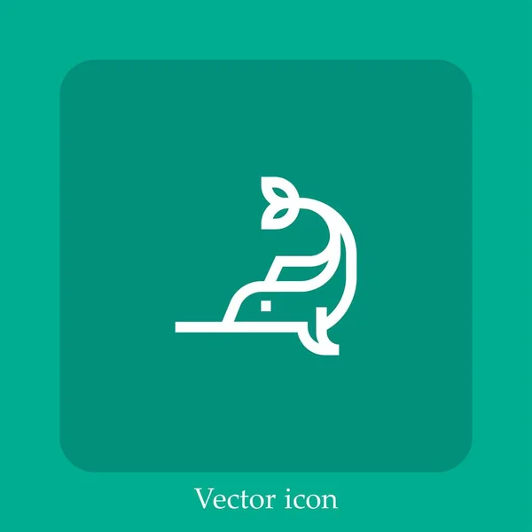 Ícone Vetor Espadarte Linear Icon Line Com Curso Editável — Vetor de Stock