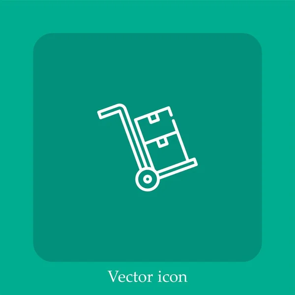 Box Vector Icon Linear Icon Line Editable Stroke — стоковый вектор