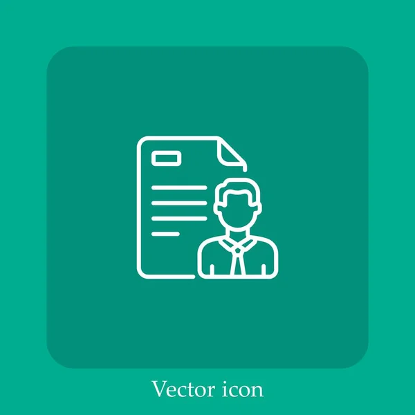 Icône Vectorielle Icône Linéaire Ligne Avec Trait Modifiable — Image vectorielle