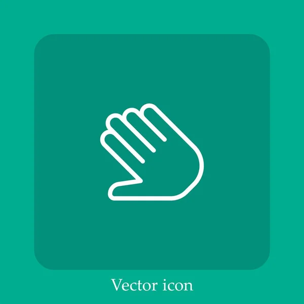 Mantener Icono Vector Icon Line Lineal Con Carrera Editable — Vector de stock