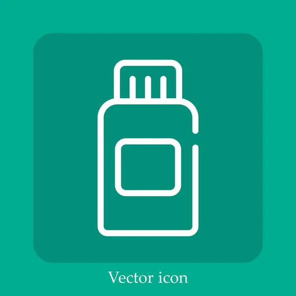 Ícone Vetor Loção Linear Icon Line Com Curso Editável — Vetor de Stock